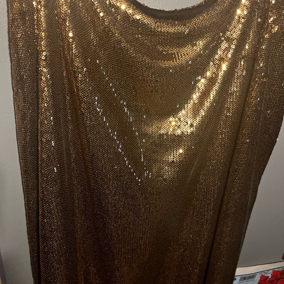 Michael Kors Gold Sequin Skirt size XL - Picture 9 of 10